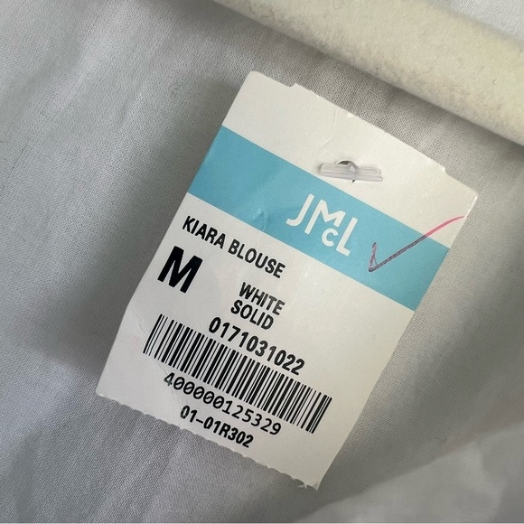 J. Mclaughlin Size M White Paisley Print Kiara Tunic Blouse Top NEW! - Picture 3 of 5